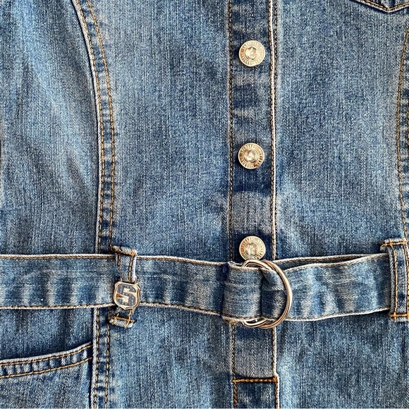 Skechers Vintage 00's y2k Long Sleeves Denim Jean Dress Girl's Size 6 - Picture 5 of 16